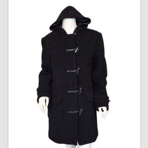 L.L. Bean Wool Herringbone Duffel Toggle Hooded Coat- 41" bust